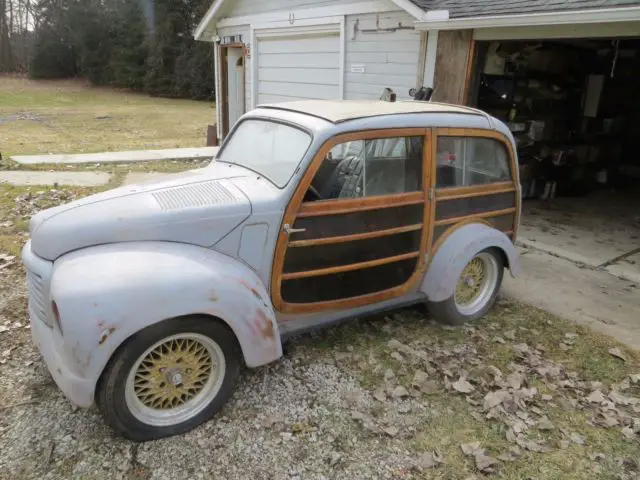 1948 fiat 3 door woody wagon,hot-rat rod,gasser,4.3 v-6,9" ford,mustang front,nr
