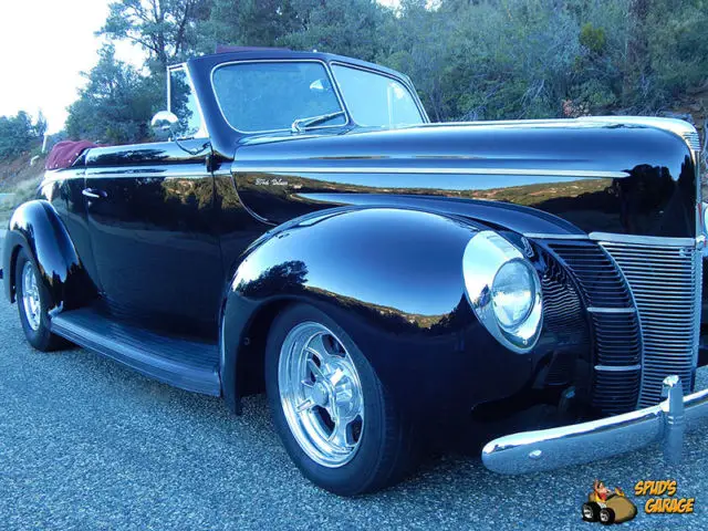 1940 ford deluxe convertible all steel resto-rod 350 v8 ps ifs heidt's disc