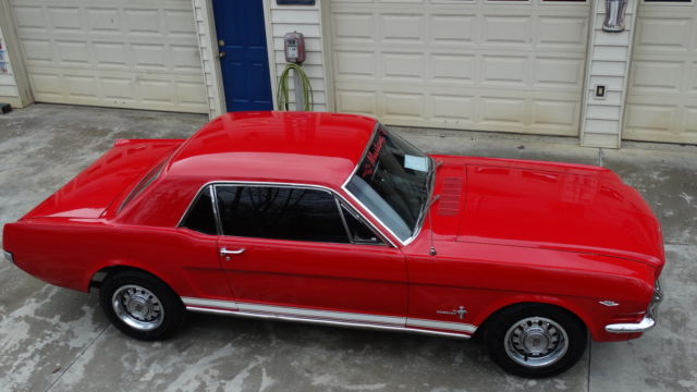 1965 mustang...289 engine....automatic....bright red