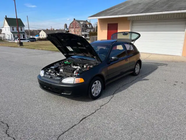 1993 honda civic hatchback black fwd manual si