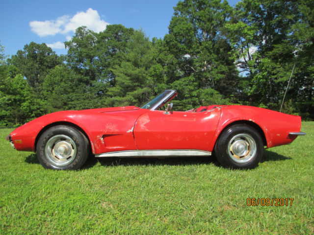 1973 corvette convertible matching numbers barn find after 25 years a/c ps pb at