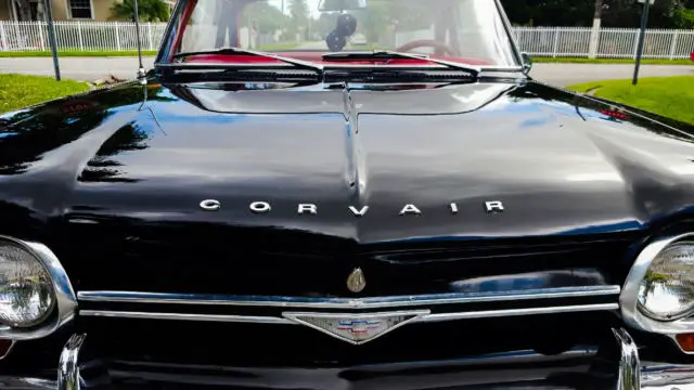 1964 chevy corvair custom classic showcar chrome 6 cylinder manual black / red