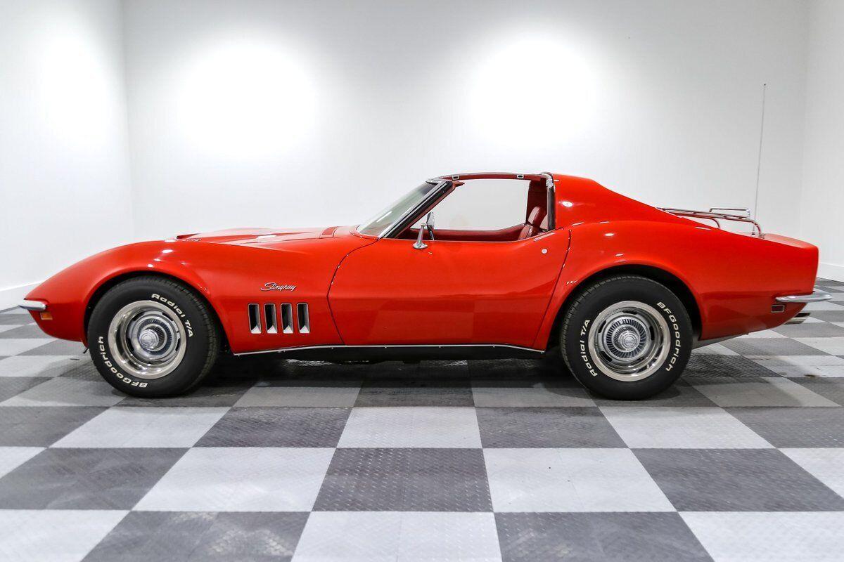1969 chevrolet corvette red coupe 454 big block v8 4 speed