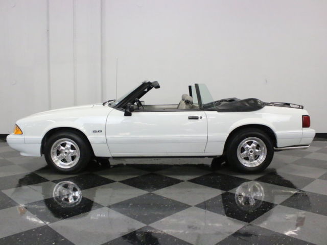 great fox body 'vert w/ 1600 miles on rebuilt/modified 5.0; aod trans, cold a/c!
