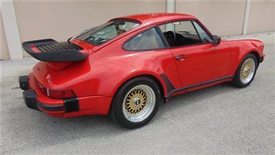 1986 porsche 911 turbo red tan w 44k miles fully restored! flawless!