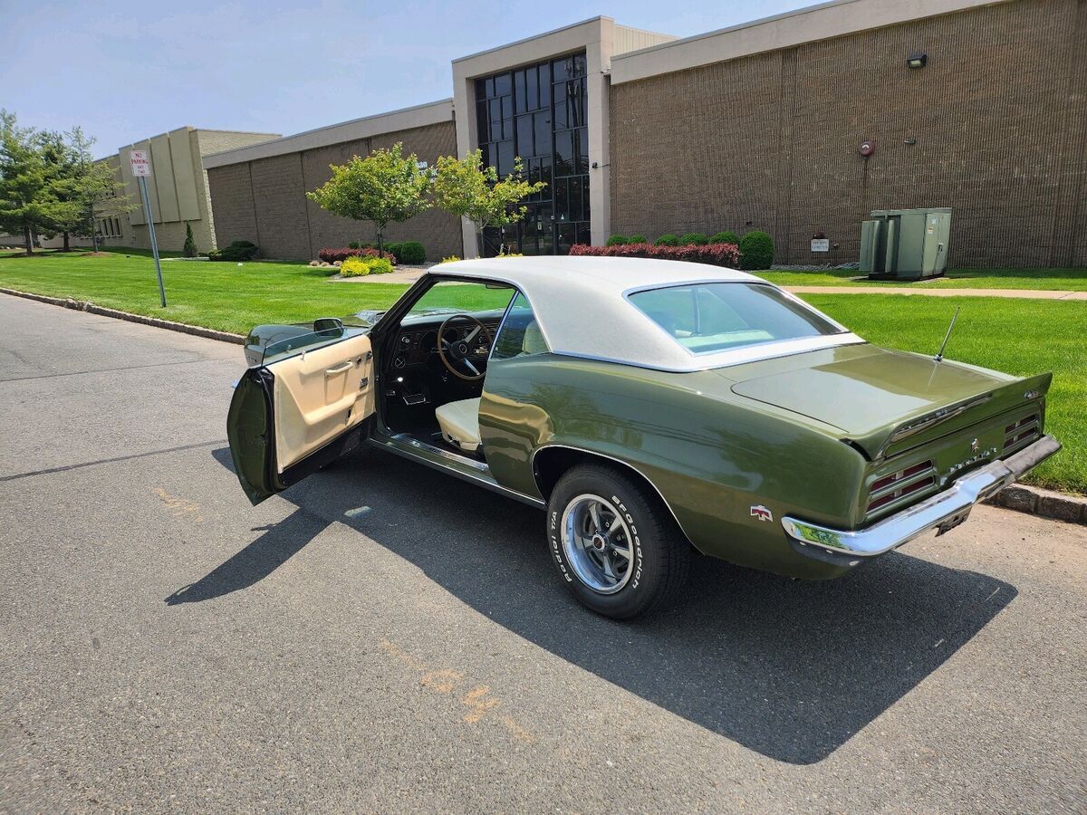 1969 pontiac firebird coupe green rwd automatic