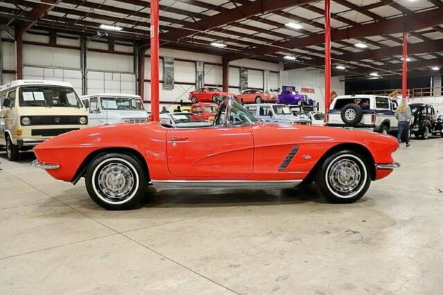 1962 chevrolet corvette 89610 miles roman red convertible 327ci v8 4-speed manu