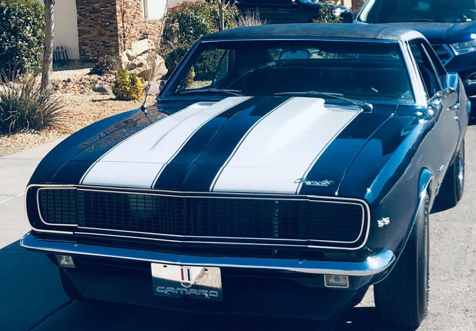 1967 chevrolet camaro new paint in deep water blue new vinyl top