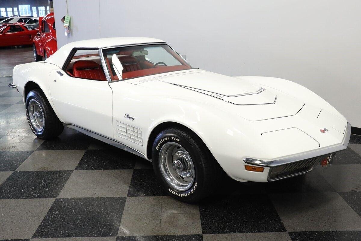 1970 chevrolet corvette convertible classic white car 996 miles