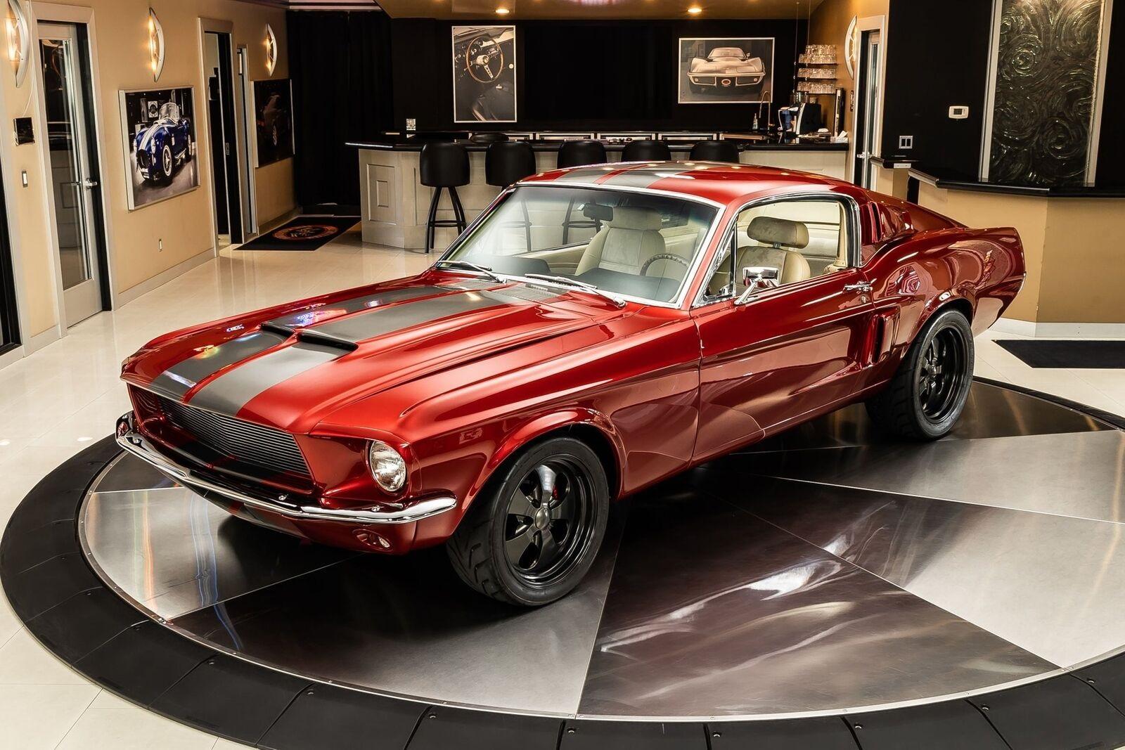 1968 ford mustang fastback restomod burgundy 351 windsor v8 4149 miles