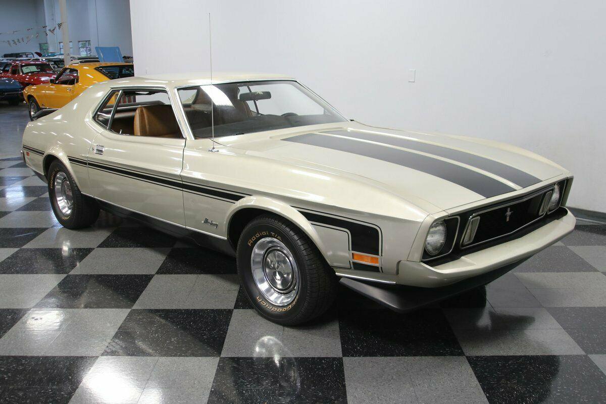 1973 ford mustang classic vintage chrome muscle car long nose