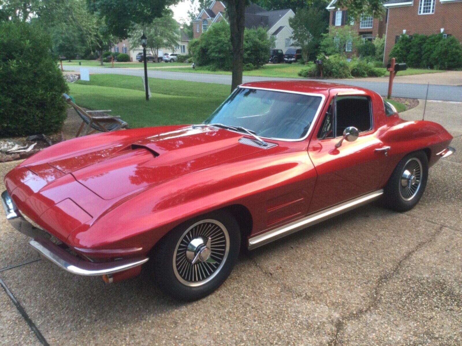 1964 chevrolet corvette red 327 4 speed transmission 6601 miles