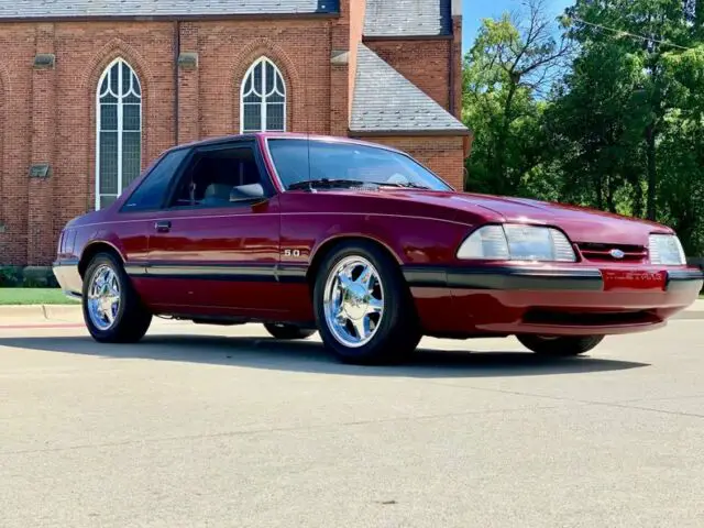 1989 ford mustang lx 5.0 coupe burgundy coupe - 5 speed manual