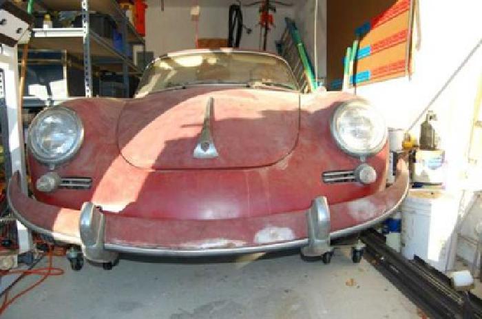 1965 red porsche 356c in astoria, ny