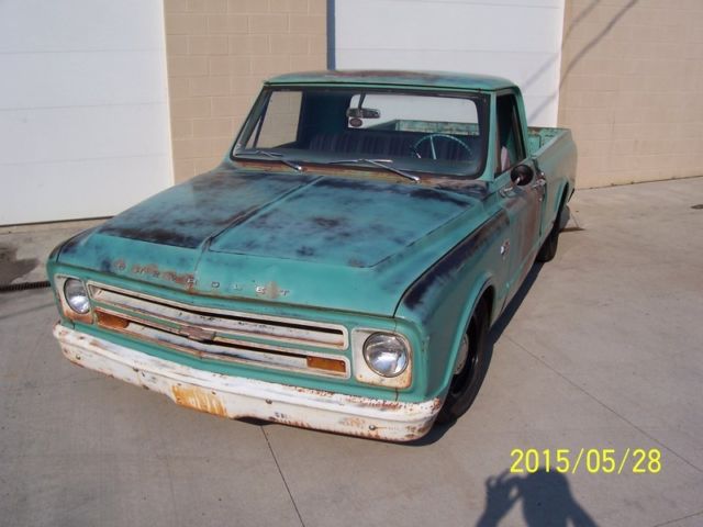 1967 c10 short bed swb fleetside 8 cylinder patina v8 drive anywhere