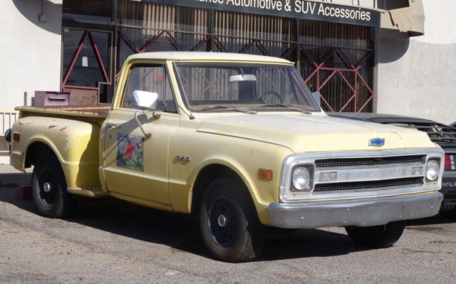 1969 chevy c10 shortbed stepside stick v8 350 survivor sb 2wd low rust az truck