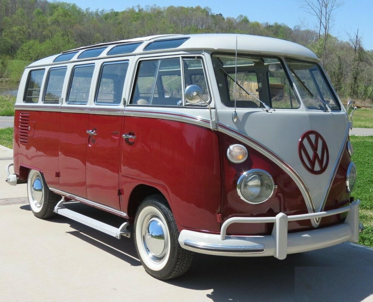 1966 volkswagen bus/vanagon deluxe 21 window deluxe bus painted to original