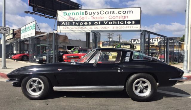solid survivor. no rust az car. rare tuxedo black #'s matching 327 factory ac
