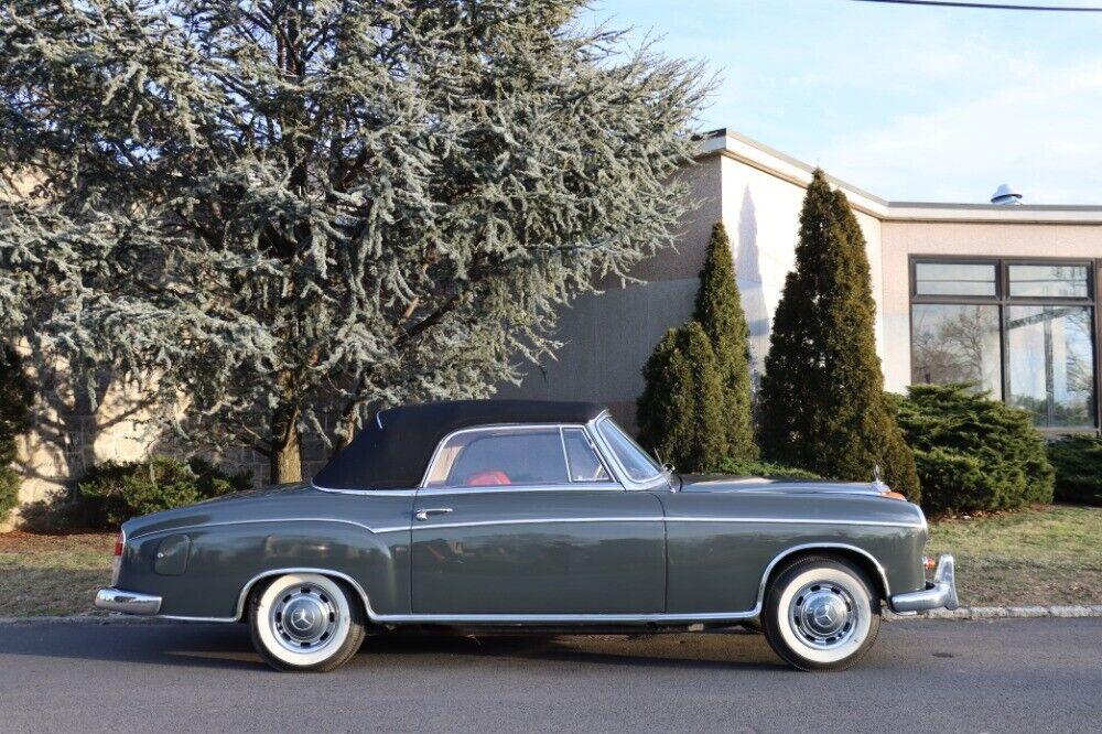 1958 mercedes benz 200-series red leather interior