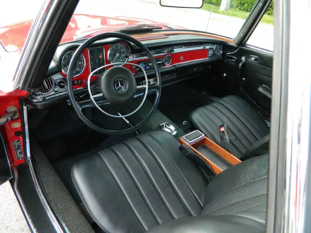 1968 mercedes benz 280sl pagoda both tops signal red headlight notches collector