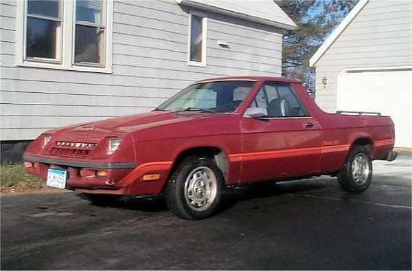 1983 plymouth scamp base standard cab pickup 2-door 2.2l