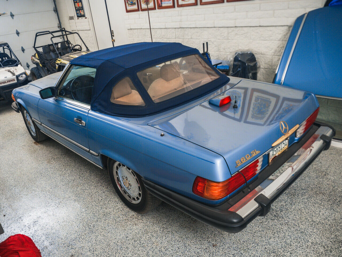 custom 1987 mercedes benz 560sl diamond blue metallic r107 gold edition roadster
