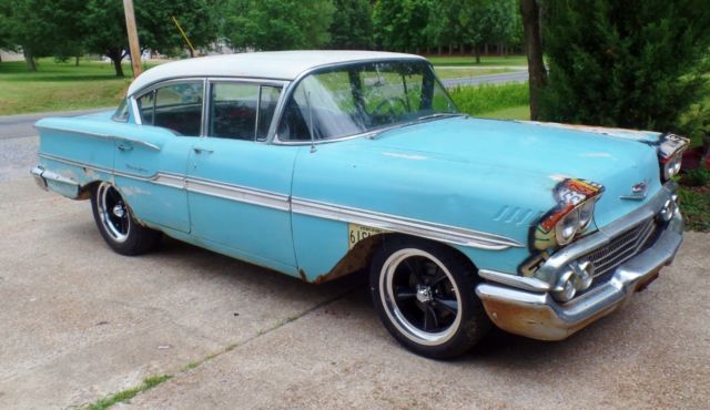 1958 chevy chevrolet biscayne rat rod rebuilt 283 2 speed powerglide automatic