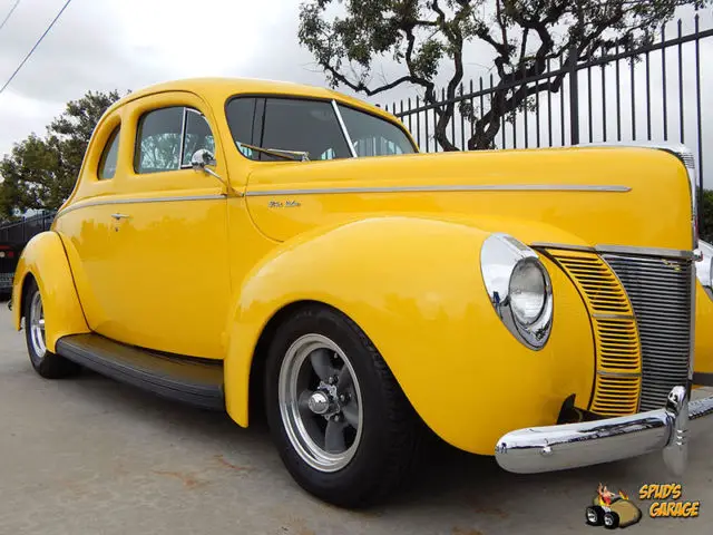 1940 ford deluxe business coupe flathead v-8 old school style a/c