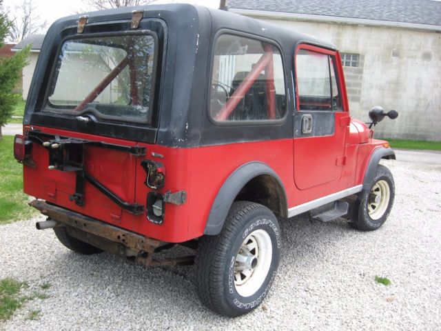 1983 jeep cj-7 hard top 6 cyl auto w meyers plow. for parts or project