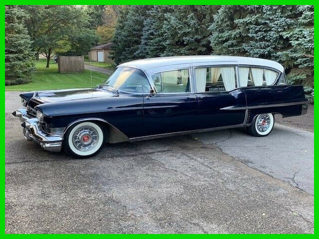 1957 cadillac hearse custom all aluminum v8 rebuilt automatic leather interior