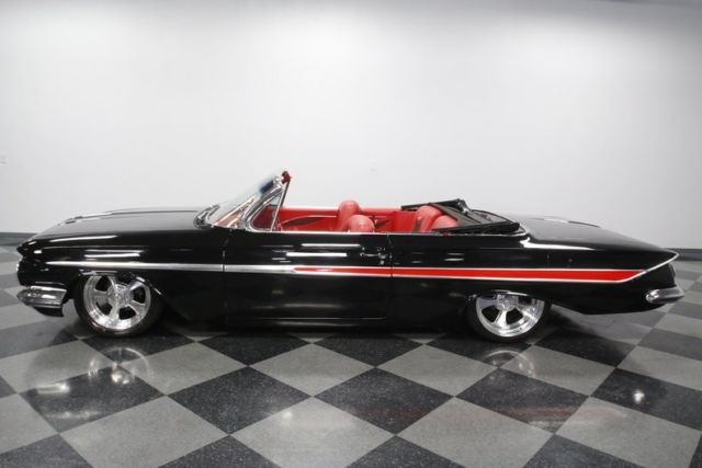 1961 chevrolet impala restomod 47954 miles black convertible 6.0 l ls v8 4 speed