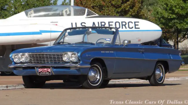 1962 buick skylark base convertible 2-door 3.2l blue fireball 6 video