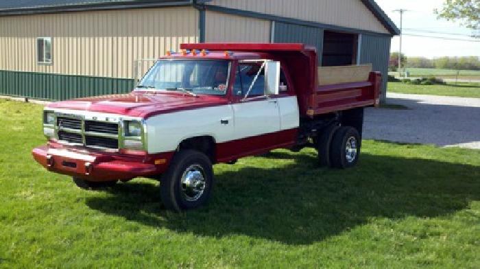 obo 1992 dodge w350 cummins 4x4 ext. cab dump in edinburgh, in