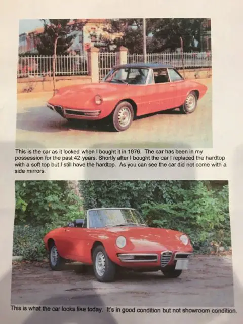 1966 alpha romeo spider 1600 a.k.a. duetto