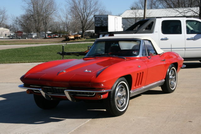 1966 corvette #'s matching l79 327ci 350hp rally red protecto plate
