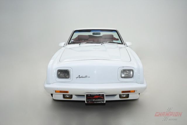 1989 avanti convertible 11,752 miles white convertible 305 c.i. automatic