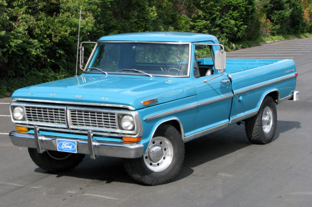 1970 ford f250 4x2 - documented 1 owner - original title; clean & ready to go !!
