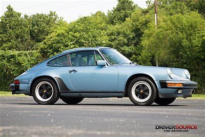 1986 porsche 911 carrera - original iris blue - matching #'s coa