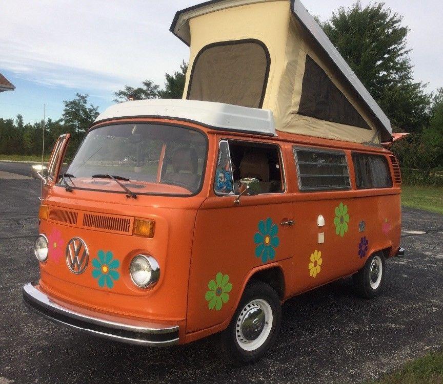 1978 volkswagen type 2 bus westfalia 2.0l camper runs great