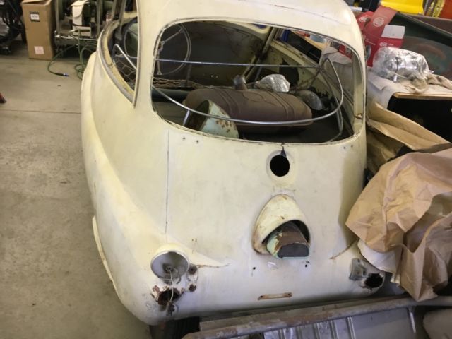 micro cars - four 1957 bmw isetta 300 coupes / parts