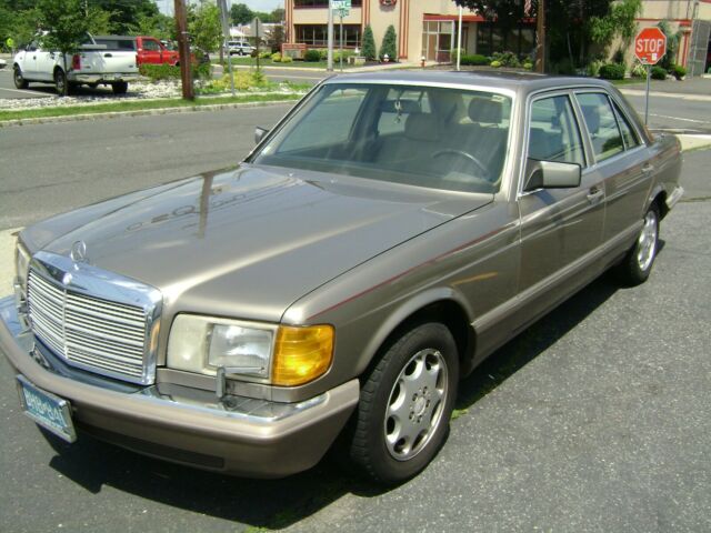 mercedes 350sd turbo diesel 1991 taupe with beige leather interior w126