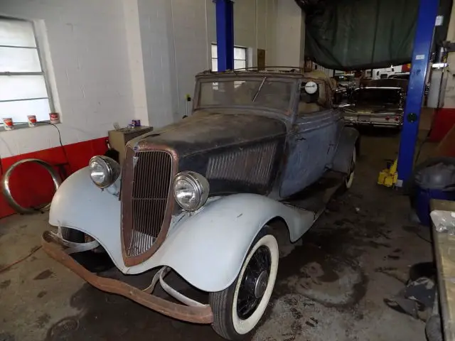 1934 ford cabriolet original 21 stud rebuilt motor