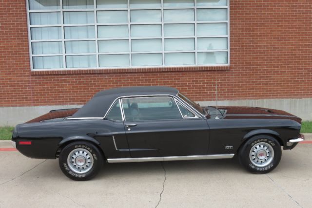 1968 ford coupe gt mustang 302 auto j-code disc brakes & ac & powersteering
