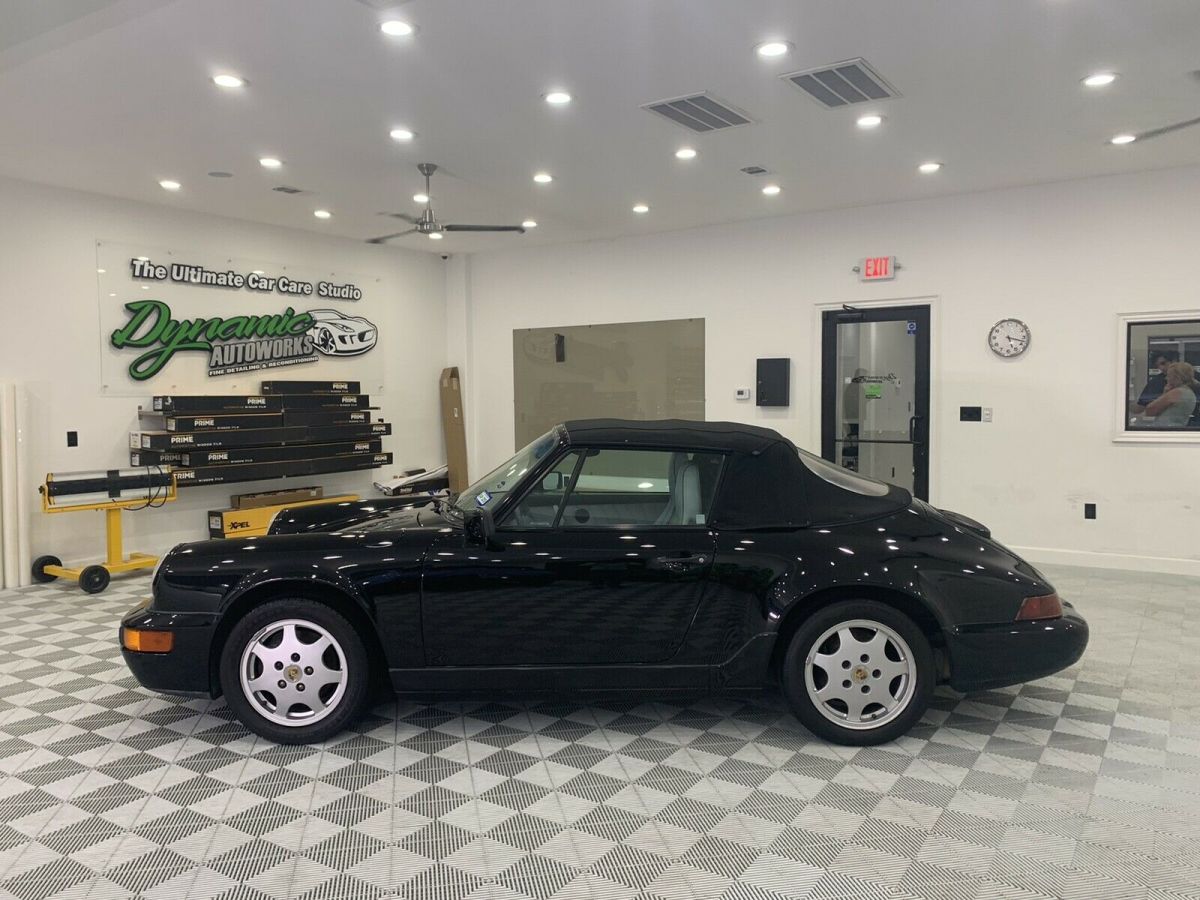 1991 porsche 911 convertible black rwd manual 964 carrera 2