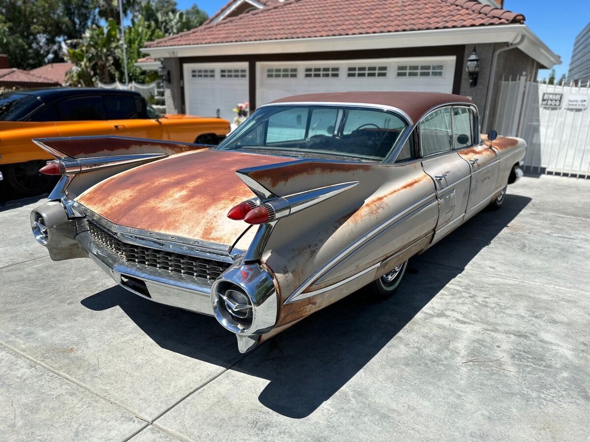 1959 cadillac fleetwood sedan white rwd automatic sixty special