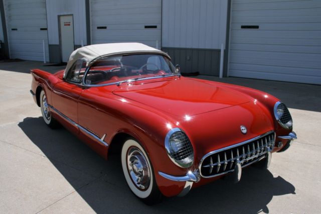 extremely rare 1 of 100 1954 corvette numbers matching sportsman red