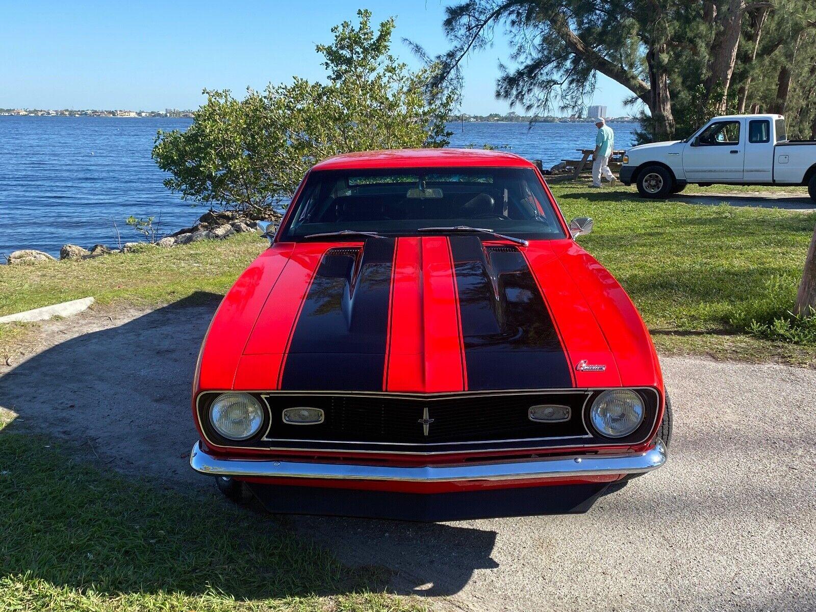 1968 chevrolet camaro black racing stripes restomod viper