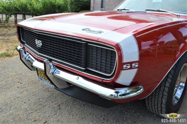 1967 camaro rs/ss convertible - fact.4-speed, big block, bolero red - restored