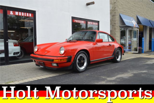 1985 porsche 911 carrera coupe, red/tan, show quality!