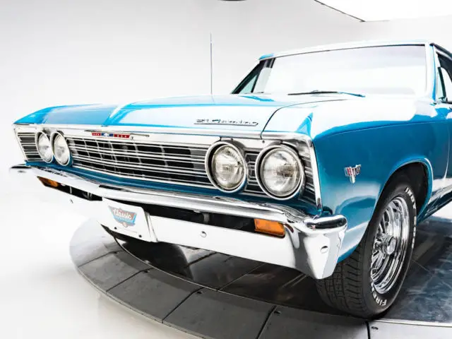 1967 chevrolet el camino 350 v8 4 speed manual pickup truck marina blue
